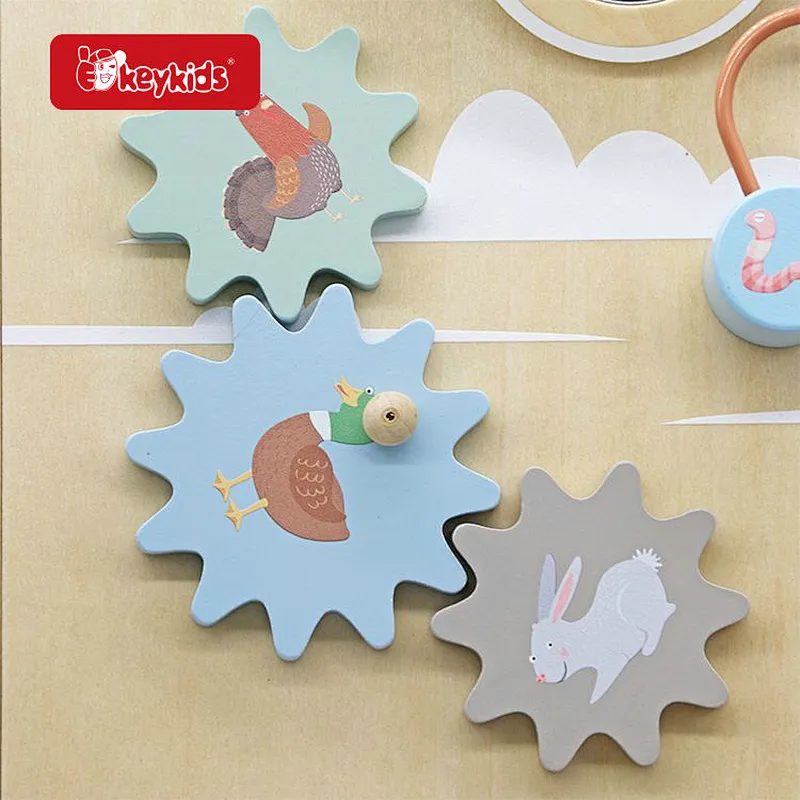Customize Boys and Girls Wooden Push Walker with Activity Center W16E217